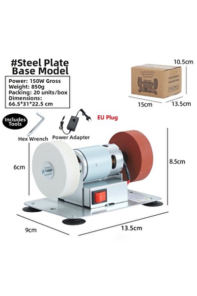 Choice Steel Plate Base New Speed Adjustable Mini Bench Grinder Space-Saving ...