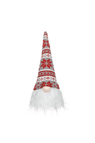 OEM Ornament de Crăciun Figurină Gnome cu LED și Căciulă Roșie 28 cm – Decor ...