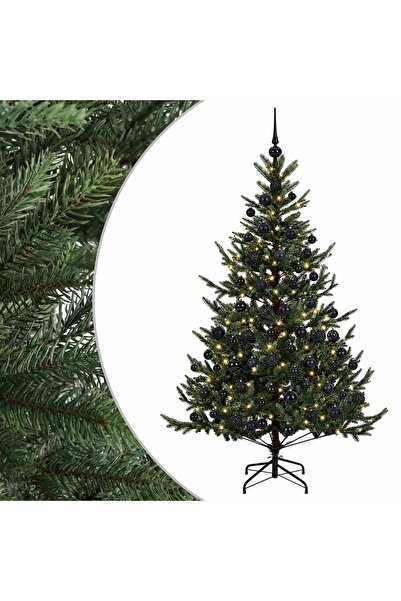 vidaxl Brad de Crăciun artificial cu glob 240 cm 300 LED-uri Alb cald