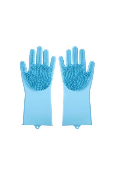 Choice bule Pet Grooming Bathing Gloves Dog Cat Bathing Shampoo Scrubber Magi...