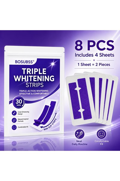 Choice 8pcs 16/8/4pcsWhitening Strips for Teeth, At-Home Smile Care Strips, E...