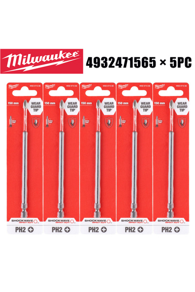 Choice 4932471565-5PC ميلووكي ألتيميت فيت PH2 150 مم ريشة طرقية 4932471565 شو...