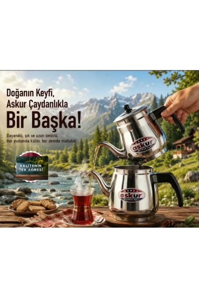 Yıldız çelik Askur alüminyum armut çaydanlık 1 no