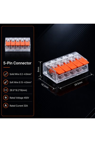 Choice KV415-Bag-10PCS 10-75PCS Electrical Lever Wire Connector 2/3/4/5 Port ...