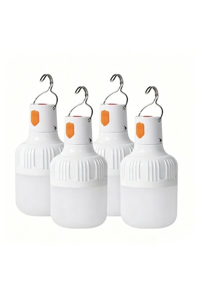 Choice 4 قطع مصابيح بيضاء، 2 قطعة مصابيح LED قابلة لإعادة الشحن عبر USB مع خط...