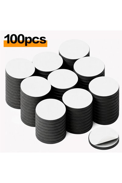 Choice 100pcs 100/50/30pcs Round Magnets with Adhesive Backing Magnetic Sheet...