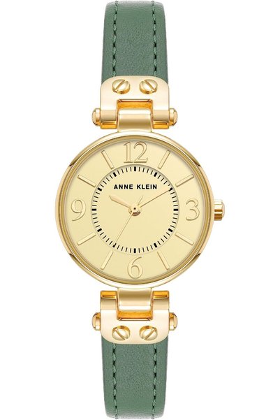 Anne Klein ساعة نسائية بحزام جلدي