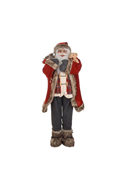 OEM Figurină Mos Crăciun cu Sac și Ursulet 120 cm – Decor Festiv pentru Casă ...