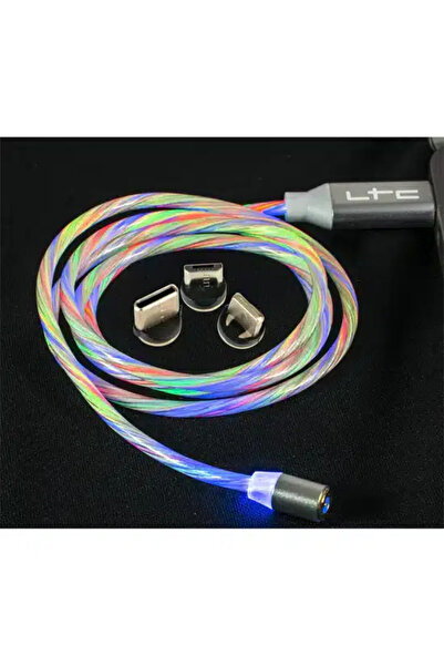 LTC Audio MAGIC-CABLE-RGB - 1μ Φωτιζόμενο Μαγνητικό Καλώδιο Φόρτισης RGB με 3...