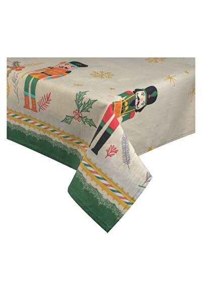 OEM Fata de Masa Decorativa de Crăciun Ecru Verde Spargatorul de Nuci Vasc 24...