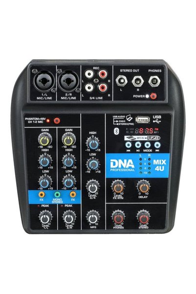 DNA MIX 4U μίκτης ήχου USB MP3 Bluetooth αναλογικός 4 καναλιών