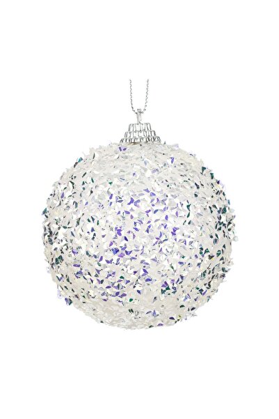 OEM Ornament Brad de Crăciun din Spuma Glob Tinsel Irizat Ø8 cm – Atmosferă F...