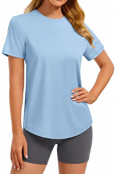 GENERAL PINSPARK Soft Workout Tops for Women Short Sleeve Crewneck Basic Tee ...