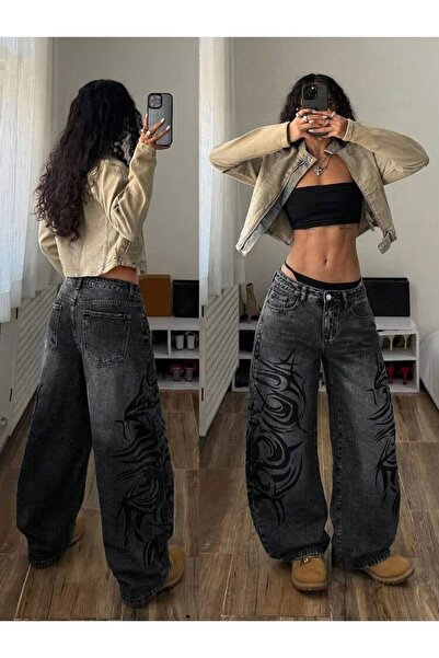 Minga London Minga Blugi Gotic Tribal Largi