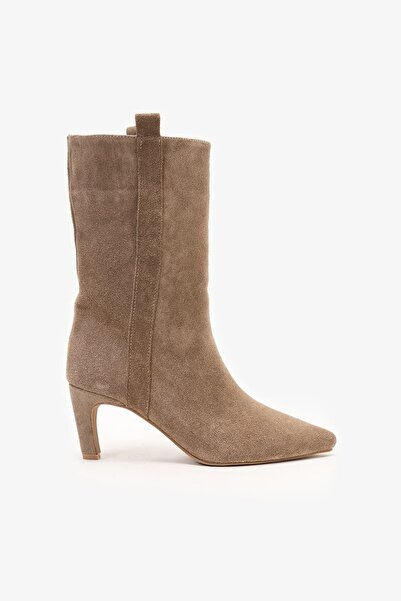 Louis Cardy Jagger Mink Suede Leather Women's Heeled Boots