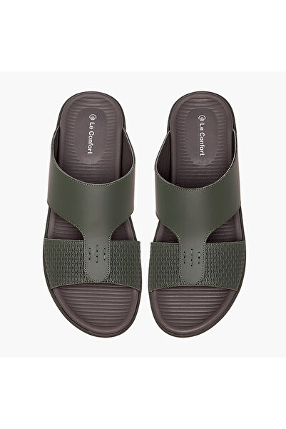 Le Confort Men Textured Leather Arabic Sandals