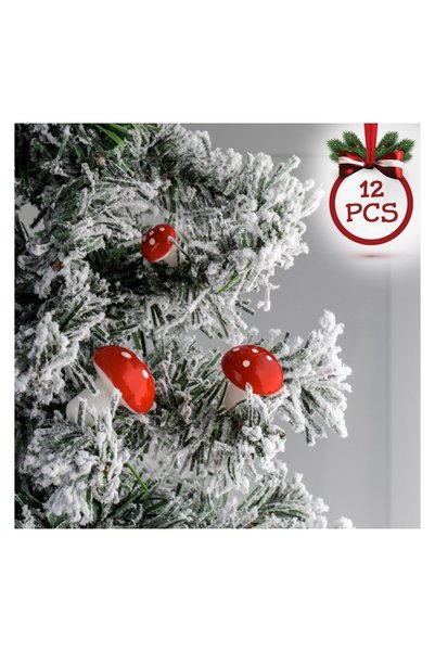 OEM Ciuperci Decorative de Crăciun Roșii Albe 3 Marimi – 20 buc. – Decor Fest...