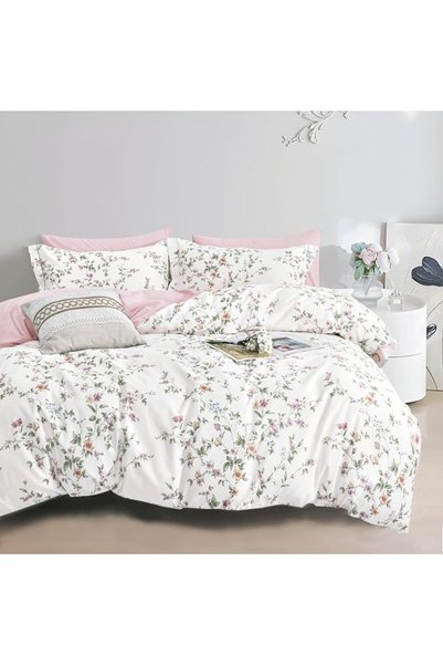 Master Home Textile MASTER Cotton Floral Comforter Sets, Fits 160 x 200 cm Qu...