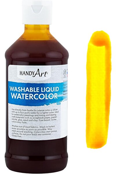 Handy Art ألوان مائية سائلة قابلة للغسل، 8 أونصة، أصفر