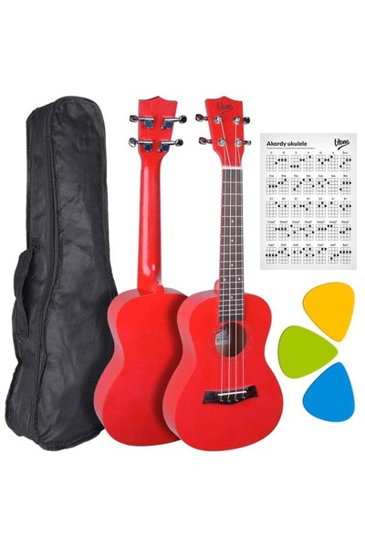 V-TONE UK23 RD ακουστικό ουκουλέλε συναυλιών 23 ιντσών κόκκινο + θήκη