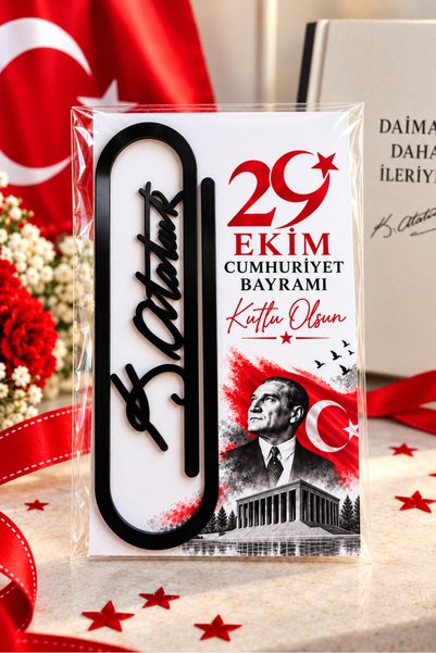 Yaşam Baskı 10 adet 29 ekim cumhuriyet bayramı atatürk kitap ayracı