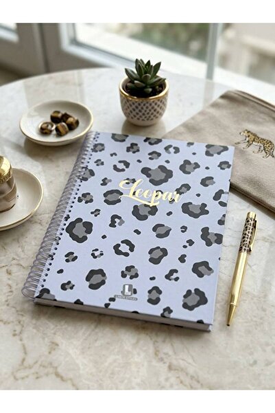 LİMON DEFTER Caiet cu copertă rigidă cu model leopard, 17x24, cu spirală, 96 ...