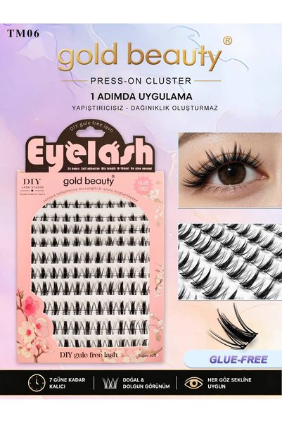 Gold Beauty 110 Demet Kendinden Yapışkanlı Takma Kirpik – Pratik Uygulama, Do...