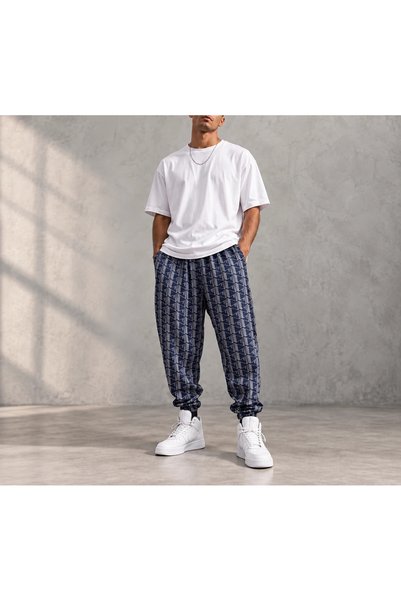 FıttingRoom Patterned Pleated Half-Shalwar with Elastic Waistband
