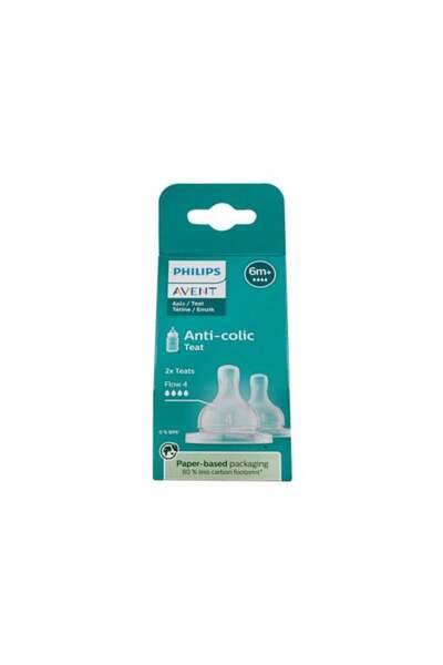 Philips Avent Anti Colic Silicone Teat 6 M+ Fast 2 S SCY764 / 02
