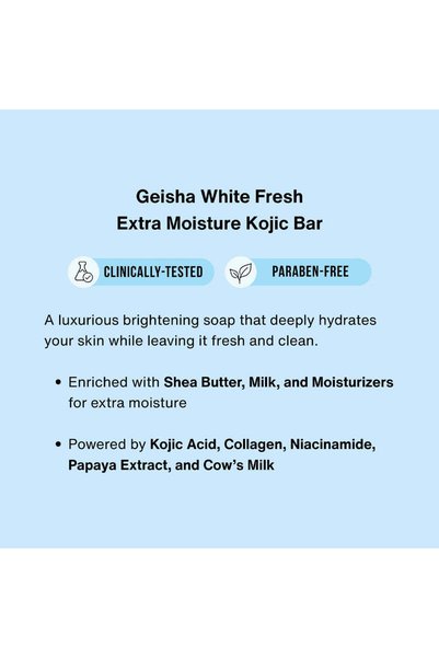 Geisha White Fresh Extra Moisture Skin Brightening Bar – 2 x 65g Value Pack