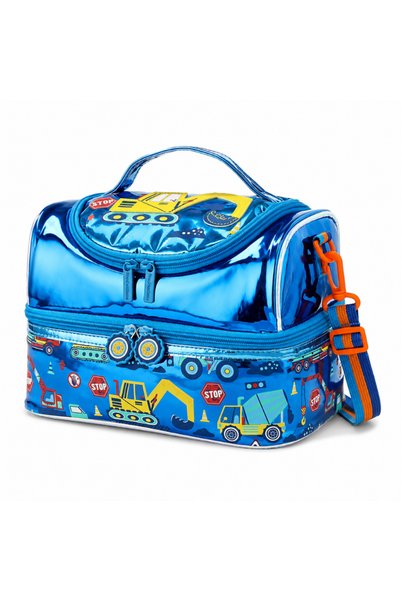 GOG Kids Double Decker Insulated Lunch Bag – Large Cooler Meal Tote with Adju...
