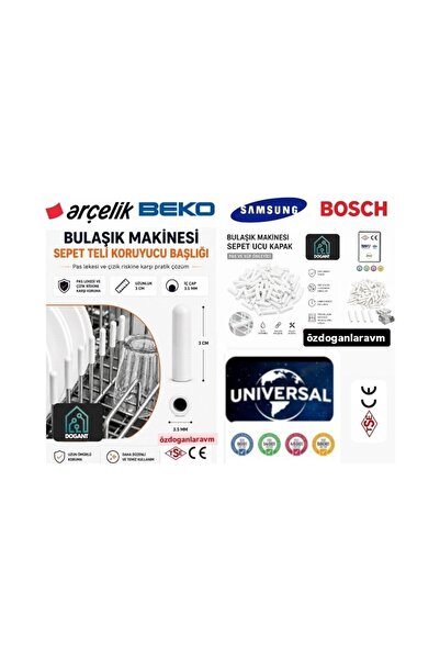 dogant özdoğanlar avm Arçelik Beko Altus Samsung Bosch 100 Adet GRİ Bulaşık Makinesi Sepet Ucu Plastik Kapak