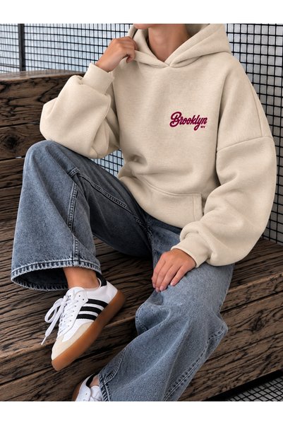FAVORİST Brooklyn Ny Printed Unisex Hooded Hoodie