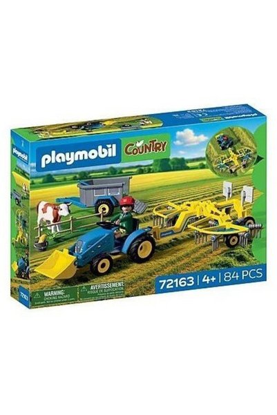 Playmobil Μικρό τρακτέρ με χαρακτική εργασία για σανό (72163)
