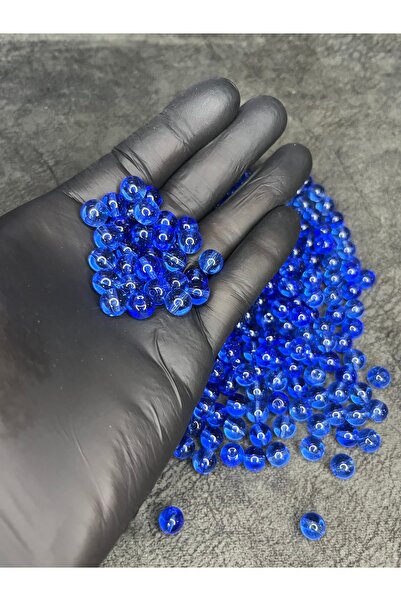 Mos Tespih 200 pieces navy blue 8mm glass natural stone beads