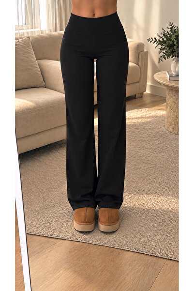 zebewear Siyah Toparlayıcı Boru Paça Tayt