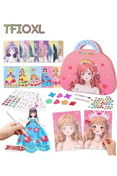 TFiOXL Princess Makeup Book Creative Work for Kids Coloring Book Princesses P...