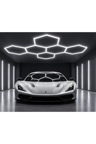 JRH Aplică LED Hexagonală 14 Module – 300W, 484 x 243 cm, Iluminat Profesiona...