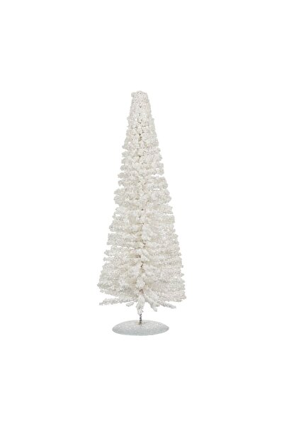 OEM Decorațiune de Crăciun Brad Conic Zapada cu Glitter Alb 40 cm – Atmosferă...