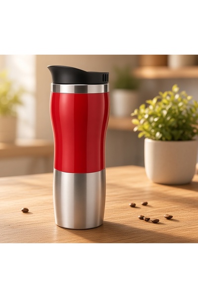 Genaric 400 ml Stainless Steel Travel Mug with Lid, Car Coffee Tumbler for Ho...