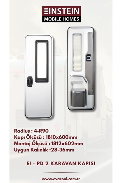 VanToBe EI-PD 2 Karavan Kapısı – 1810 × 600 mm