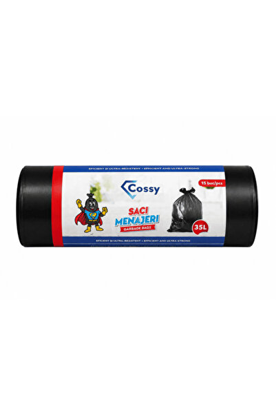 COSSY Pungi de uz casnic Cosy LDPE Ultra Rezistente, 35L, 15 Bucăți