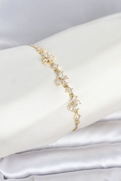 Angel Of Life Gold Color Brass Butterfly Model Elevator Model Women's Bracele...