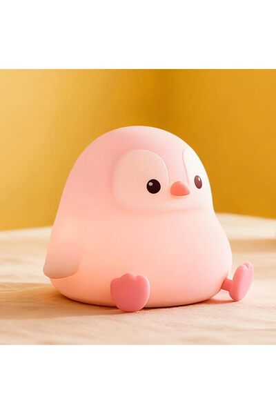 GENERAL FAMIDUO Penguin Night Light,Cute Pink Penguin Lamp with Hat,Kids Room...