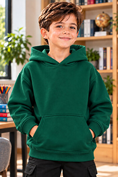DAXİS Sportwear Company Boys' Hooded Oversized Sweatshirt with Kangaroo Pocket