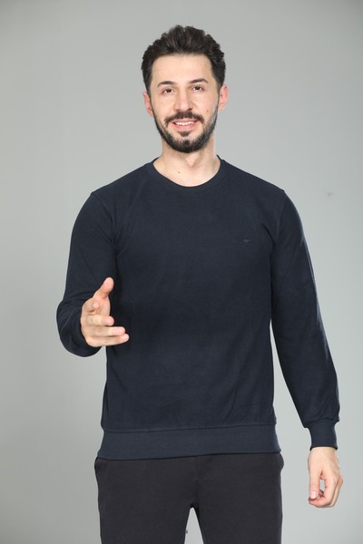 KZC TEKSTİL Erkek Selanik Kumaş Örgü Kışlık Kazak Kalın Rahat Kalıp Günlük Se...