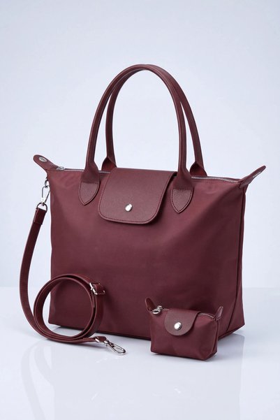 VIATOX Vx-029 Women's Hand and Shoulder Bag with Mini Wallet Accessories Bordo