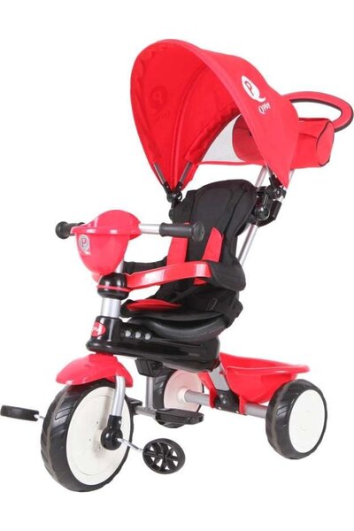 QPLAY Q Play Comfort 4 σε 1 Κόκκινο Πολυτελές Αναδιπλούμενο Τρίκυκλο με Σκίασ...