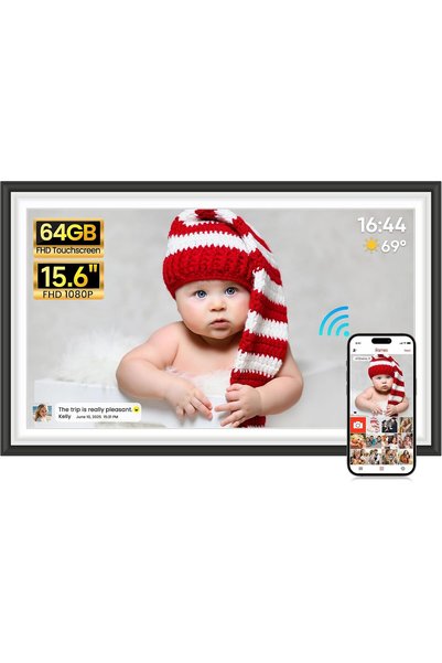 FANGOR Frameo 15.6 Inch WiFi Digital Photo Frame, 1920x1080 FHD IPS Touch Scr...