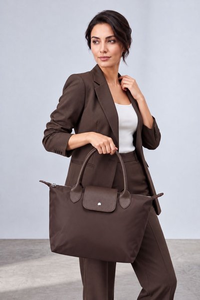 VIATOX Vx-029 Women's Hand and Shoulder Bag with Mini Wallet Accessories Brown